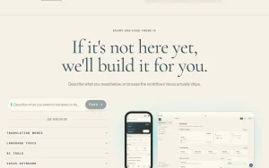 Vavus AI homepage page homepage screenshot, productivity & writing AI tool
