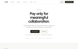 Velt pricing page with plans and prices — screenshot of the coding AI tool, 2026-10-02