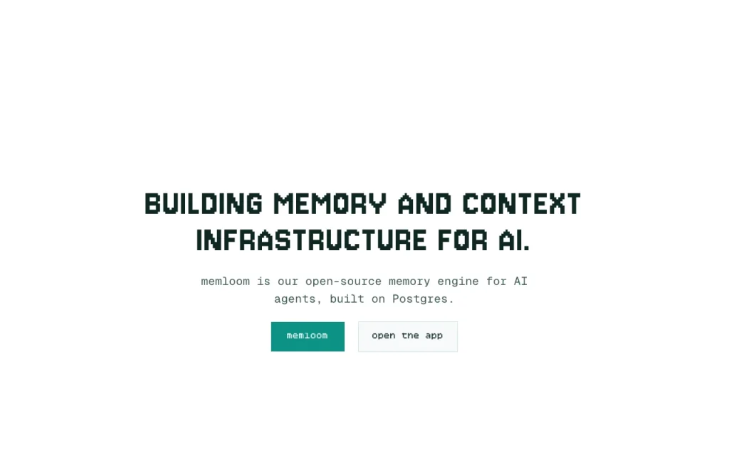 Versuno (memloom) Startseite – Screenshot des KI-Tools coding, Oct 2, 2026