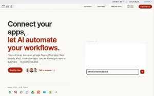 viaSocket homepage — screenshot of the productivity & writing AI tool, 2026-10-02