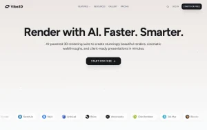 Vibe3D homepage — screenshot of the image generation AI tool, 2026-10-02