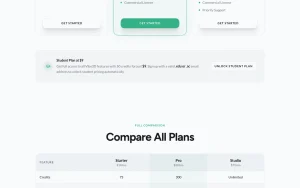 Vibe3D pricing page with plans and prices — screenshot of the image generation AI tool, 2026-10-02