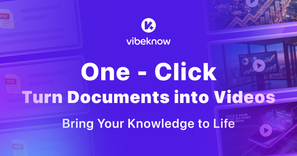 Vibeknow homepage screenshot, video AI tool