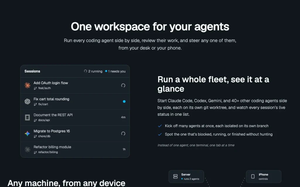 Vicoa homepage — screenshot of the coding AI tool, Oct 2, 2026