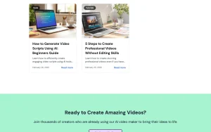 VideoLlama blog — screenshot of the video AI tool, 2026-10-02