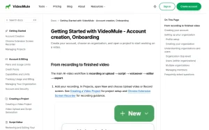 VideoMule documentation — screenshot of the video AI tool, 2026-10-02
