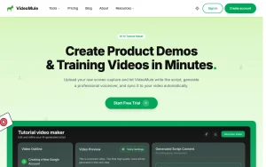 VideoMule homepage — screenshot of the video AI tool, 2026-10-02