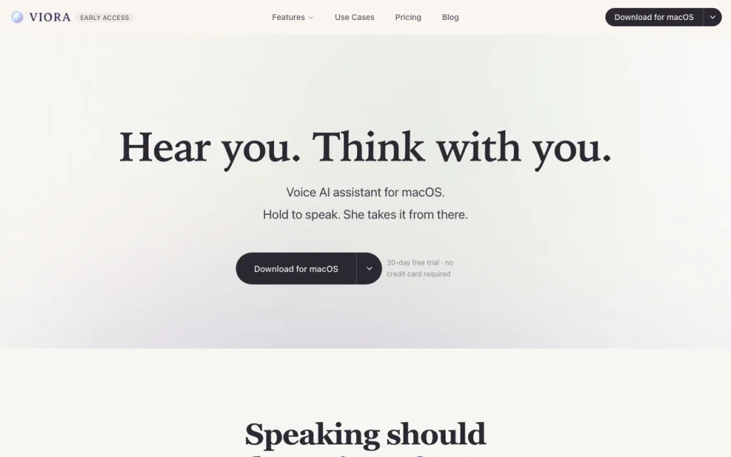 Viora homepage — screenshot of the productivity & writing AI tool, Oct 1, 2026