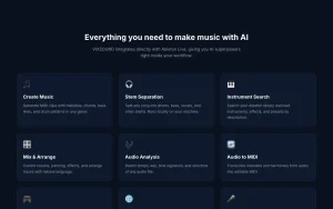 VIXSOUND homepage page homepage screenshot, audio & voice AI tool