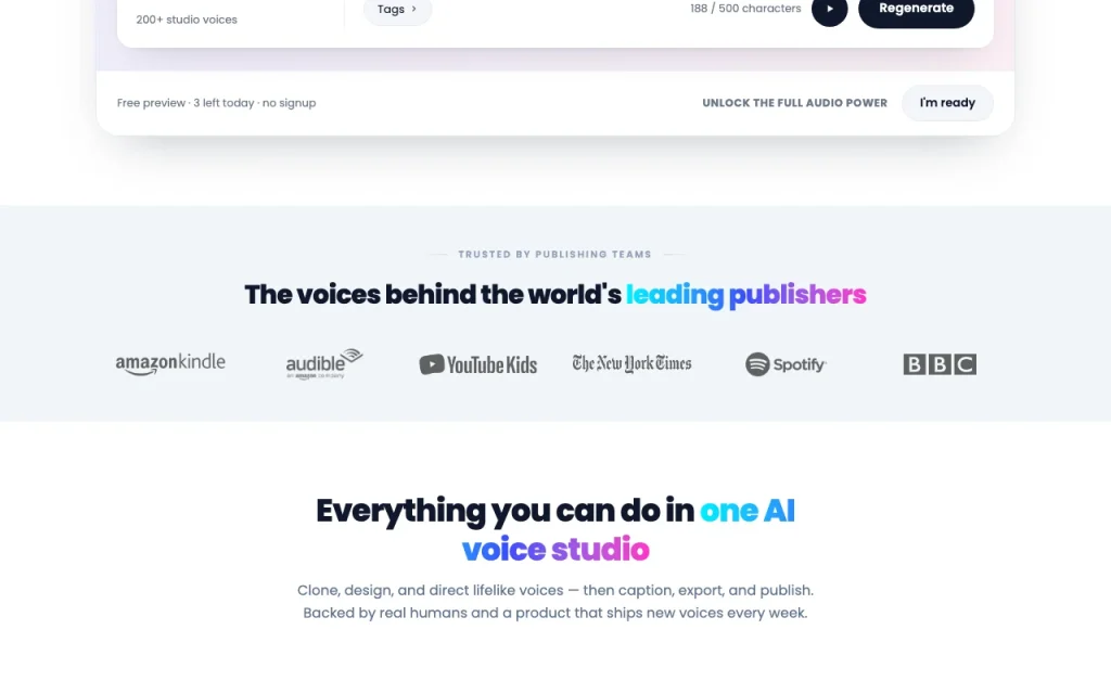 Vocallab AI homepage — screenshot of the audio & voice AI tool, Oct 2, 2026