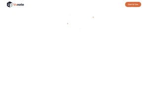 Vunote homepage — screenshot of the productivity & writing AI tool, 2026-10-01