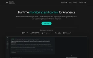 Watcher (by Apollo Research) homepage — screenshot of the coding AI tool, 2026-10-01