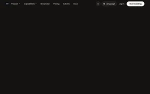 We0.ai homepage page homepage screenshot, coding AI tool