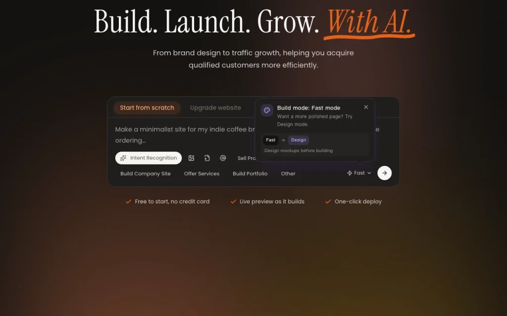 We0.ai página principal — captura de pantalla de la herramienta de IA programación, Oct 1, 2026