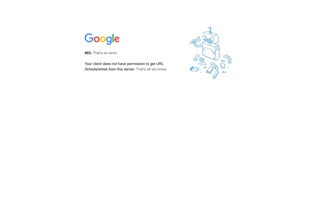 Whisk (Google Labs) homepage — screenshot of the image generation AI tool, Oct 13, 2026