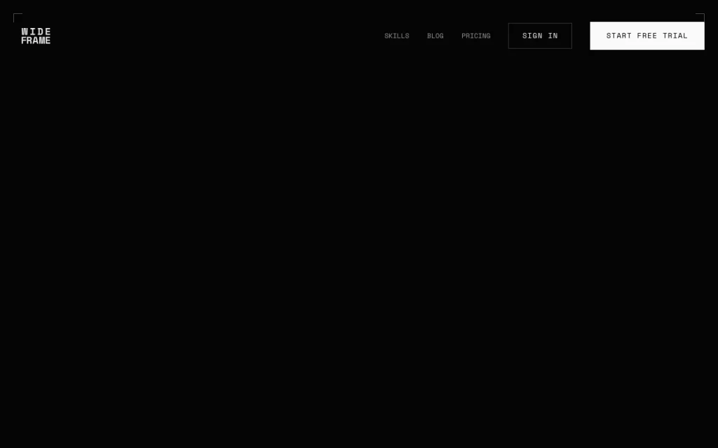 Wideframe homepage — screenshot of the video AI tool, Oct 2, 2026