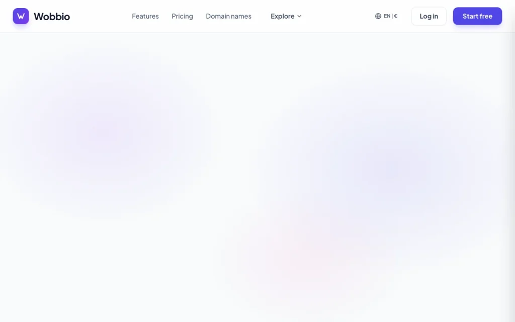 Wobbio homepage screenshot, productivity & writing AI tool