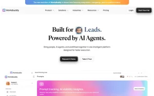 WorksBuddy homepage page homepage screenshot, productivity & writing AI tool