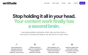 Writitude homepage — screenshot of the productivity & writing AI tool, 2026-10-02