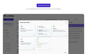 Writitude homepage — screenshot of the productivity & writing AI tool, 2026-10-02