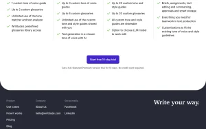 Writitude pricing page with plans and prices — screenshot of the productivity & writing AI tool, 2026-10-02