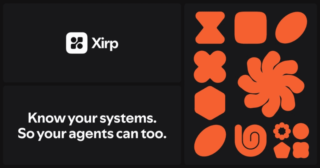 Xirp homepage screenshot, coding AI tool