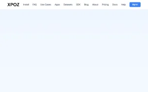 Xpoz MCP features page — screenshot of the research & search AI tool, 2026-10-02