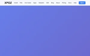 Xpoz MCP homepage — screenshot of the research & search AI tool, 2026-10-02