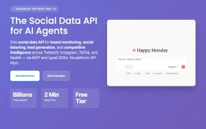 Xpoz MCP homepage — screenshot of the research & search AI tool, 2026-10-02