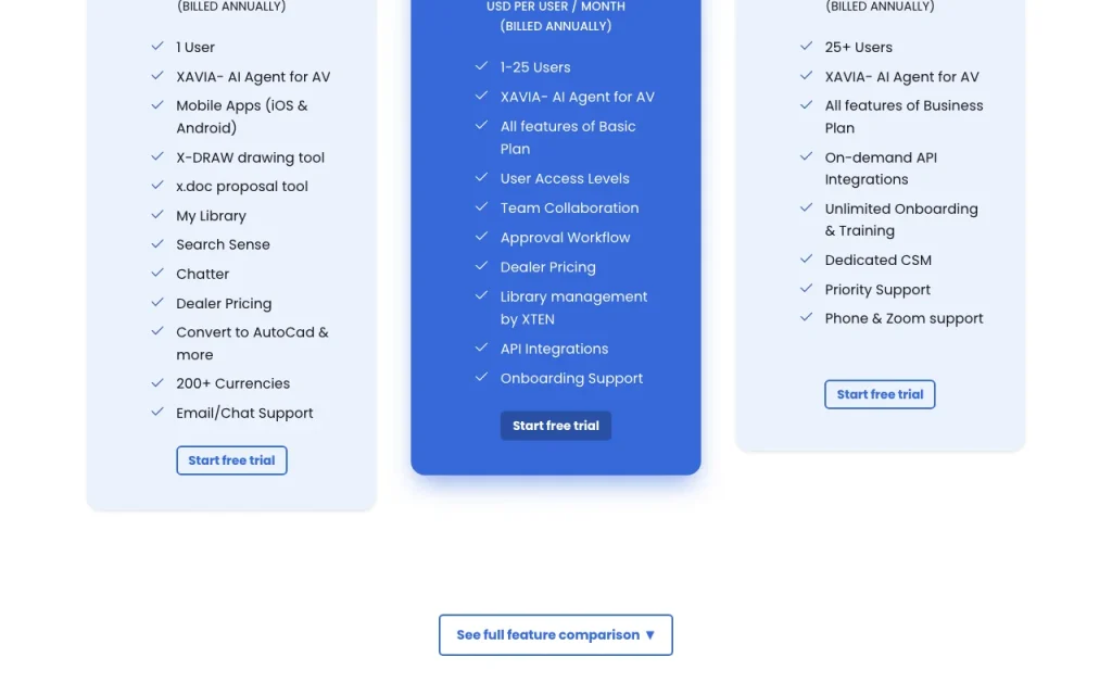 XTEN-AV pricing page with plans and prices — screenshot of the productivity & writing AI tool, Oct 1, 2026