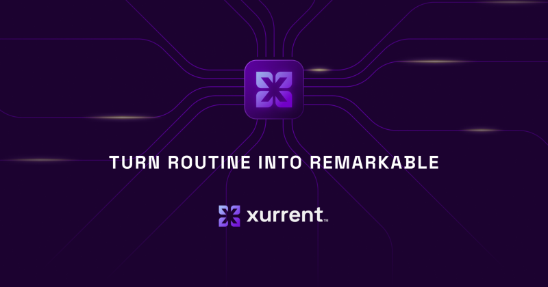 Xurrent homepage screenshot, productivity & writing AI tool