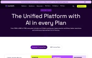 Xurrent pricing page with plans and prices — screenshot of the productivity & writing AI tool, 2026-10-02