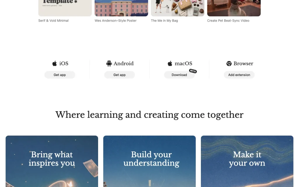 YouMind homepage — screenshot of the productivity & writing AI tool, Oct 2, 2026