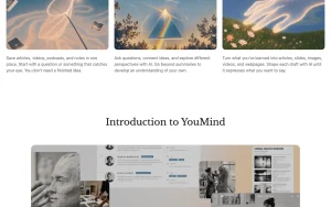YouMind homepage — screenshot of the productivity & writing AI tool, 2026-10-02