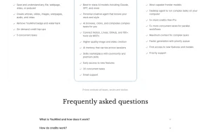 YouMind pricing page with plans and prices — screenshot of the productivity & writing AI tool, 2026-10-02