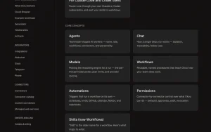 Okou (formerly VM0) docs page homepage screenshot, productivity & writing AI tool