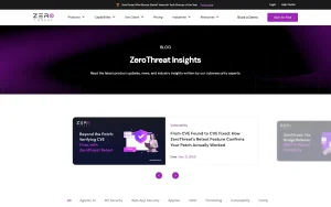 ZeroThreat blog — screenshot of the coding AI tool, 2026-10-02