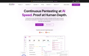 ZeroThreat homepage — screenshot of the coding AI tool, 2026-10-02