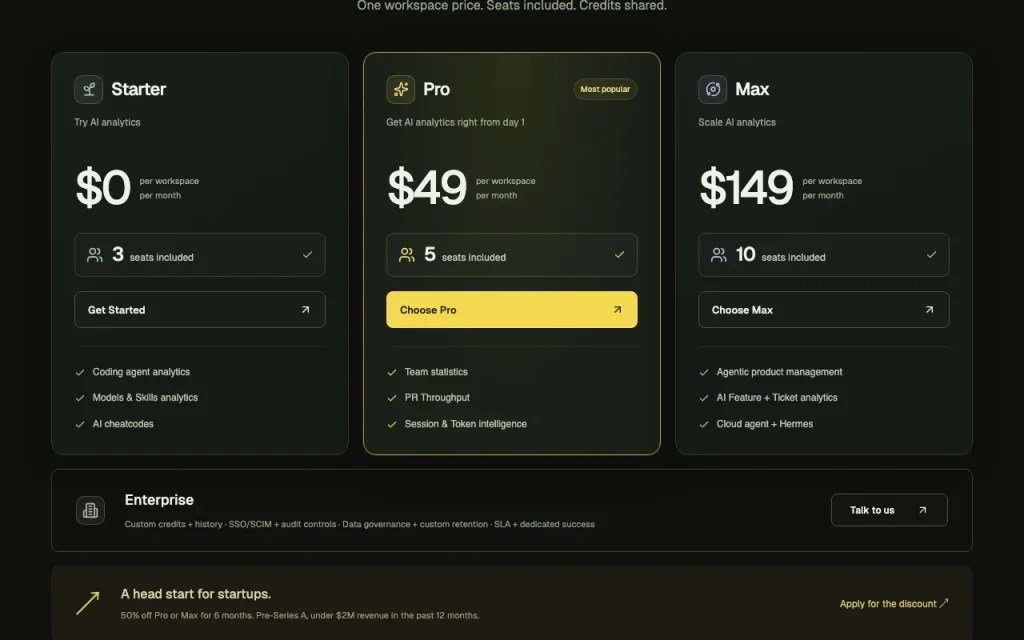 Zest página de precios con planes y precios — captura de pantalla de la herramienta de IA programación, Oct 2, 2026