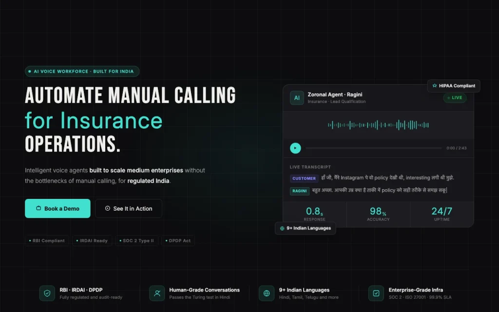 Zoronal homepage — screenshot of the productivity & writing AI tool, Oct 2, 2026