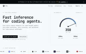 Zro (by MoonMath) homepage — screenshot of the coding AI tool, 2026-10-01