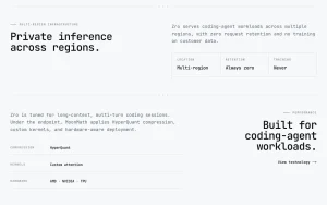 Zro (by MoonMath) homepage — screenshot of the coding AI tool, 2026-10-01